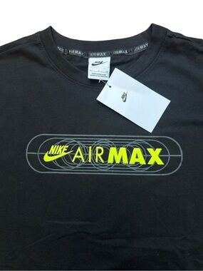 Nike Air Max T-Shirt Men’s Size Small Black & Neon Yellow Graphic Tee NWTS